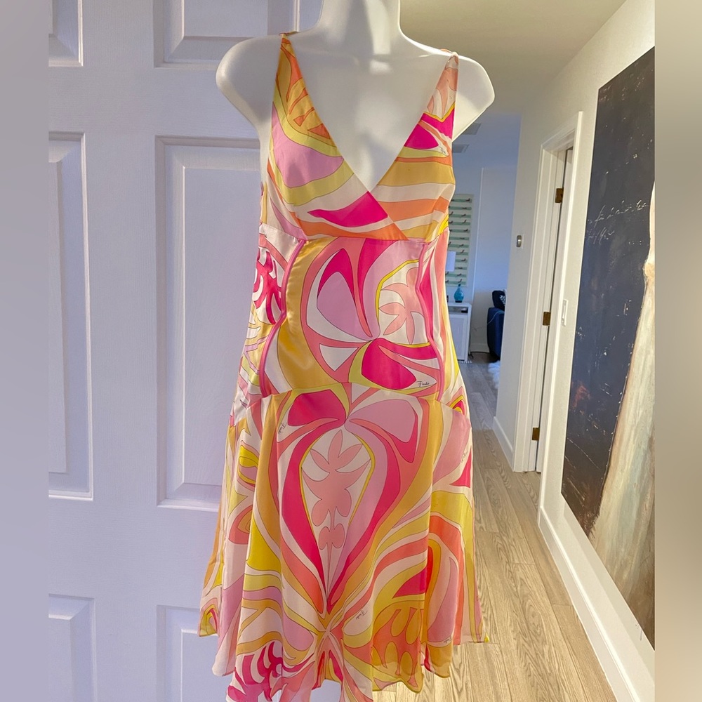 Vintage Emilio Pucci 100% Silk Dress
